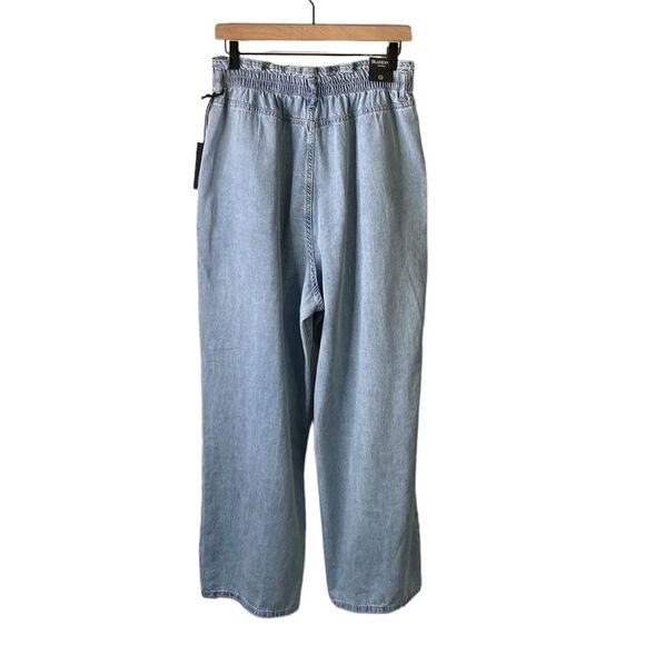 Blank NYC Stand Strong High Rise Paperbag Wide Leg Jean Elastic Waist Cotton - Picture 5 of 16